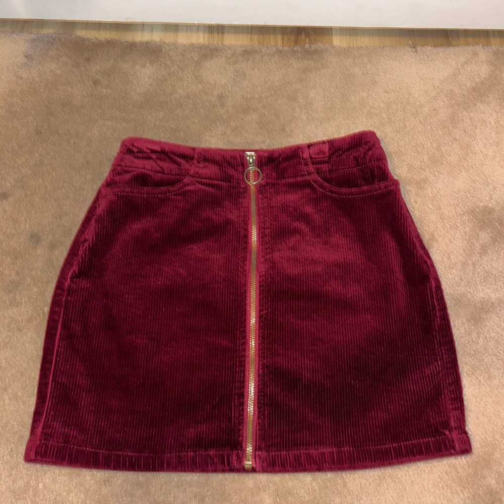 Mudd Maroon Mini Skirt